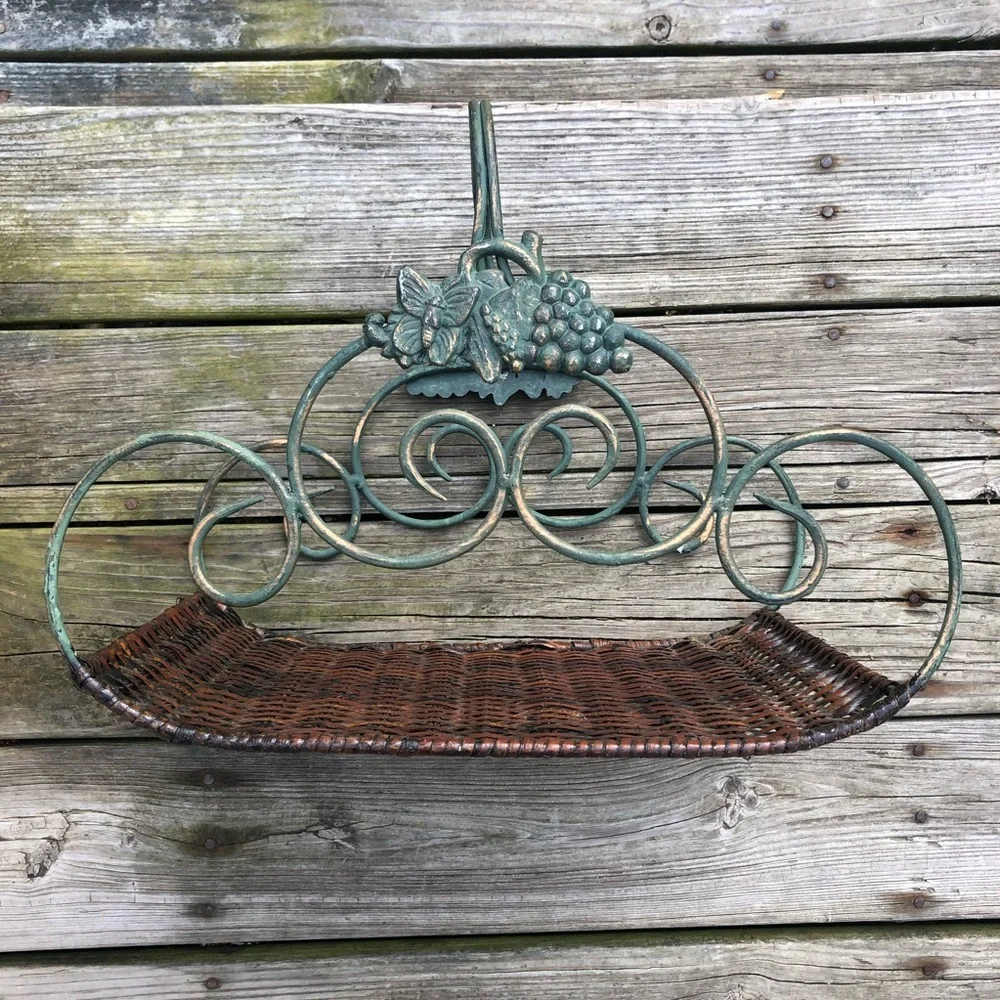 - Vintage Woven Magazine Caddy! EUC!